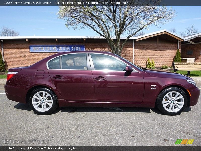 Barbera Red Metallic / Natural Brown Dakota Leather 2009 BMW 5 Series 535xi Sedan