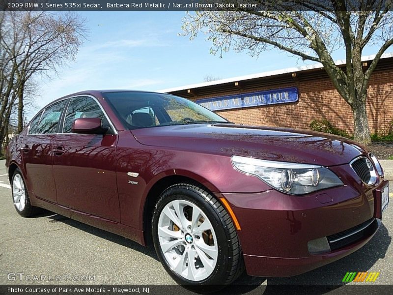 Barbera Red Metallic / Natural Brown Dakota Leather 2009 BMW 5 Series 535xi Sedan