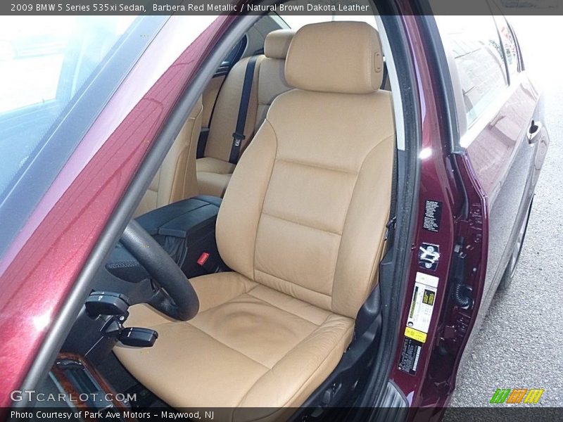 Barbera Red Metallic / Natural Brown Dakota Leather 2009 BMW 5 Series 535xi Sedan