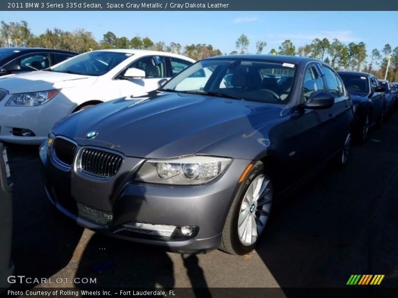 Space Gray Metallic / Gray Dakota Leather 2011 BMW 3 Series 335d Sedan