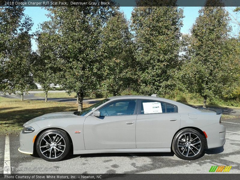 Destroyer Gray / Black 2018 Dodge Charger R/T Scat Pack
