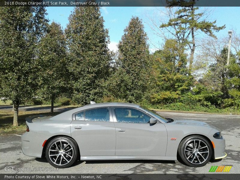 Destroyer Gray / Black 2018 Dodge Charger R/T Scat Pack