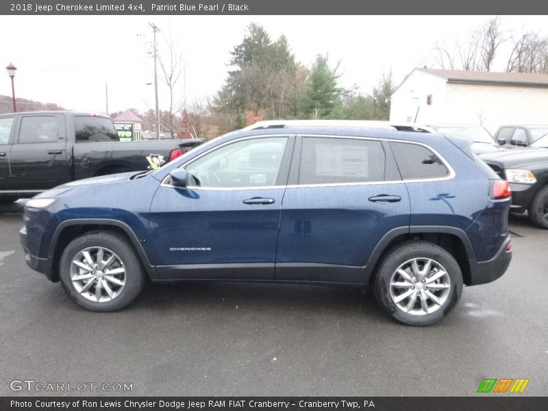 Patriot Blue Pearl / Black 2018 Jeep Cherokee Limited 4x4