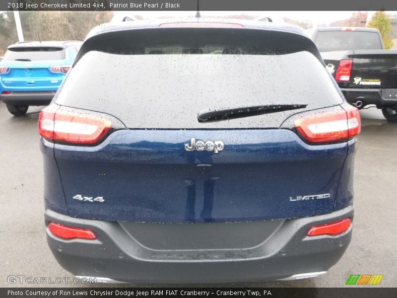 Patriot Blue Pearl / Black 2018 Jeep Cherokee Limited 4x4