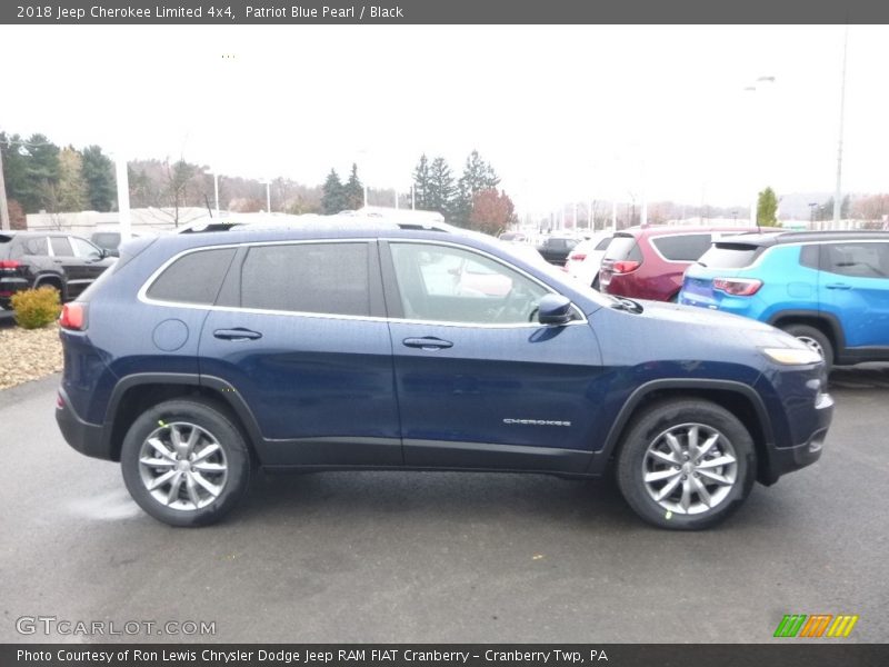 Patriot Blue Pearl / Black 2018 Jeep Cherokee Limited 4x4