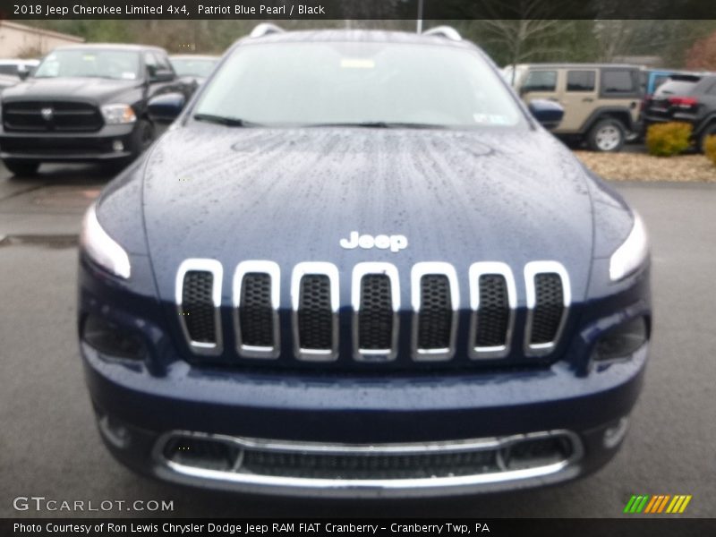 Patriot Blue Pearl / Black 2018 Jeep Cherokee Limited 4x4