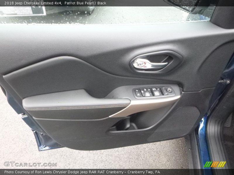 Patriot Blue Pearl / Black 2018 Jeep Cherokee Limited 4x4