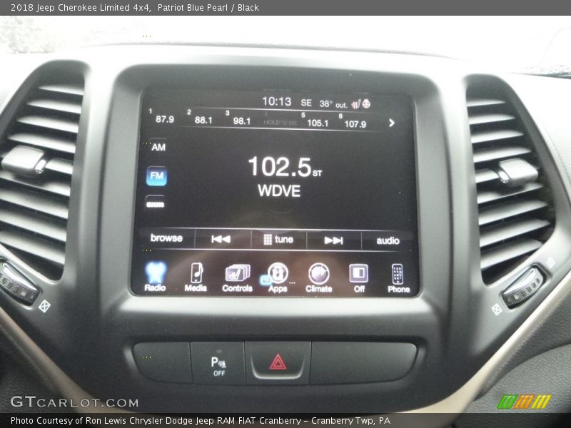 Patriot Blue Pearl / Black 2018 Jeep Cherokee Limited 4x4