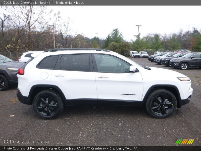 Bright White / Black 2018 Jeep Cherokee Limited 4x4