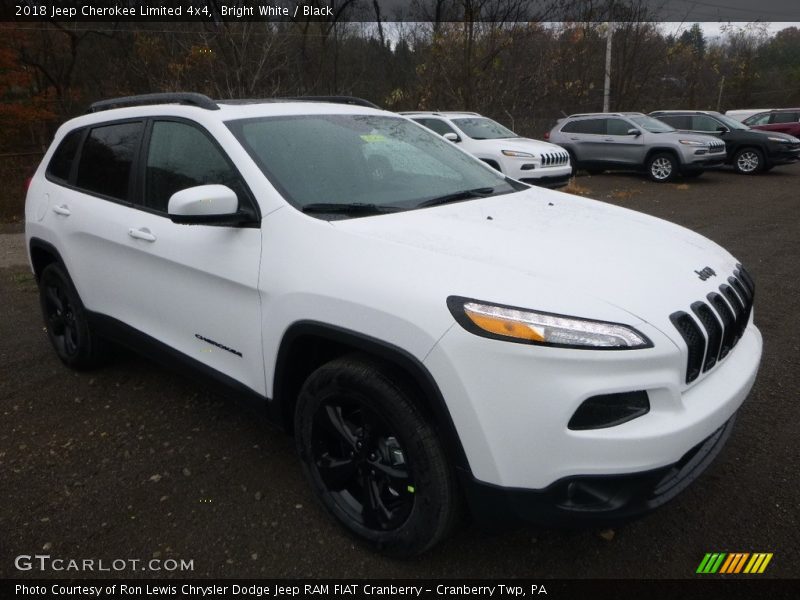 Bright White / Black 2018 Jeep Cherokee Limited 4x4