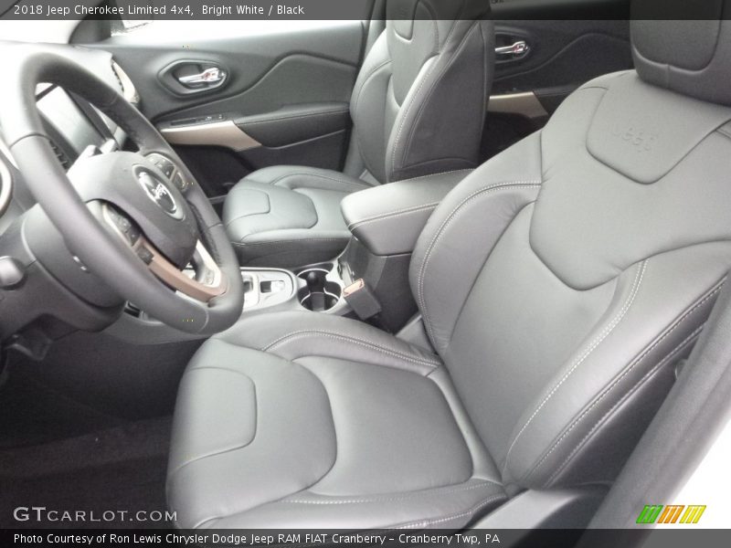 Bright White / Black 2018 Jeep Cherokee Limited 4x4