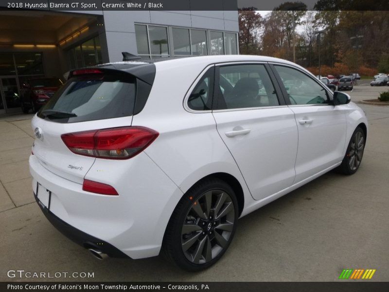 Ceramic White / Black 2018 Hyundai Elantra GT Sport