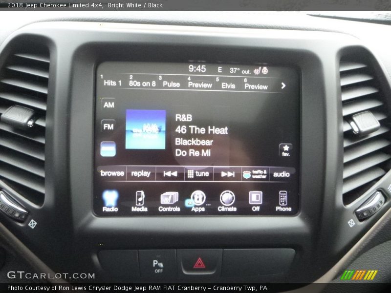 Bright White / Black 2018 Jeep Cherokee Limited 4x4