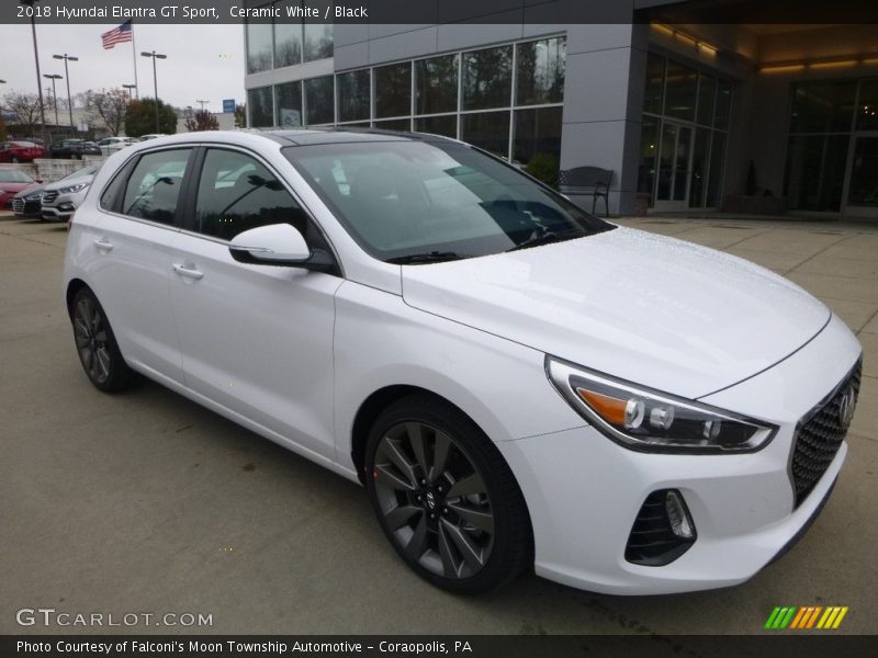 Ceramic White / Black 2018 Hyundai Elantra GT Sport