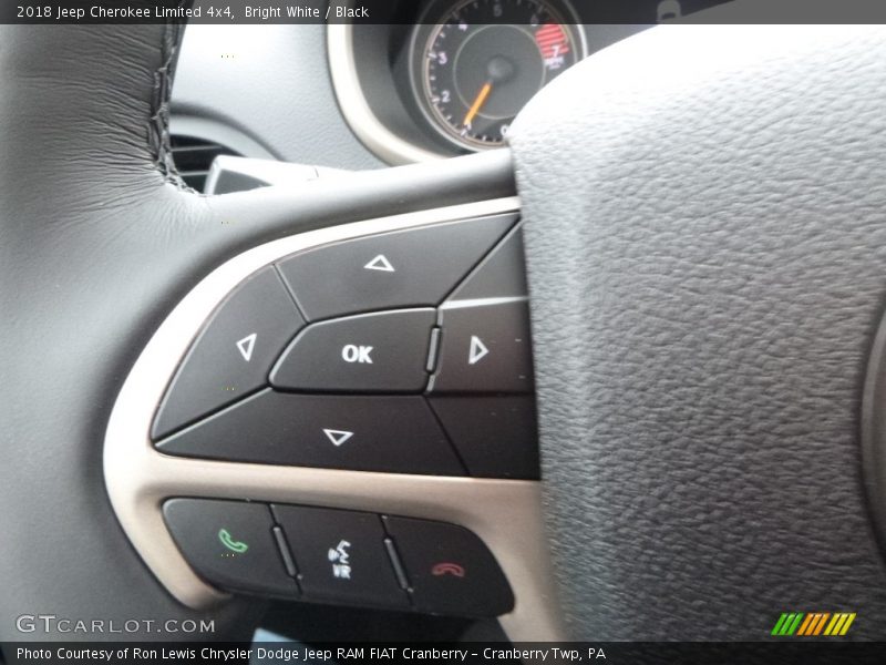 Bright White / Black 2018 Jeep Cherokee Limited 4x4