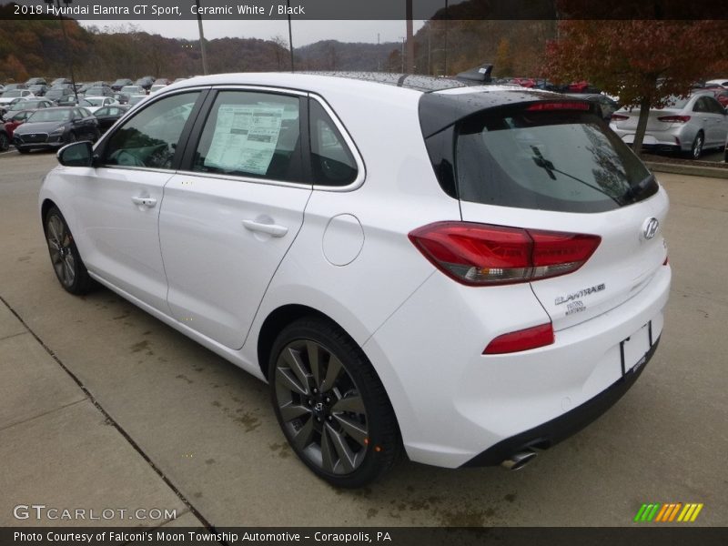 Ceramic White / Black 2018 Hyundai Elantra GT Sport