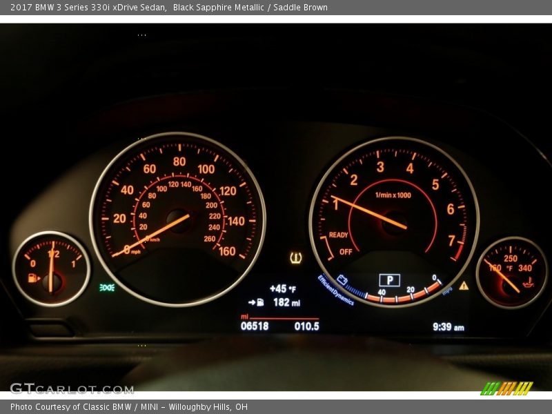 Black Sapphire Metallic / Saddle Brown 2017 BMW 3 Series 330i xDrive Sedan