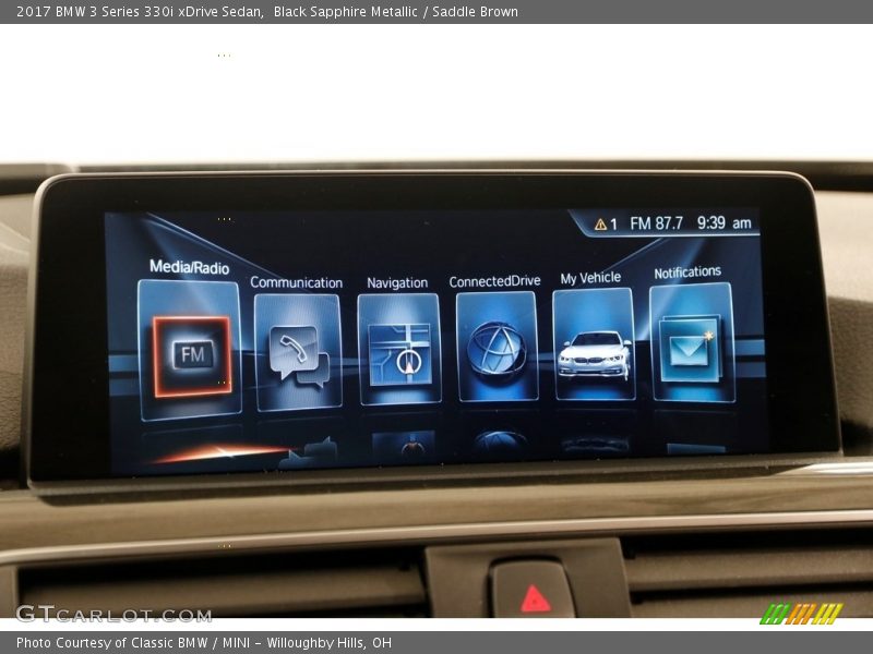 Black Sapphire Metallic / Saddle Brown 2017 BMW 3 Series 330i xDrive Sedan