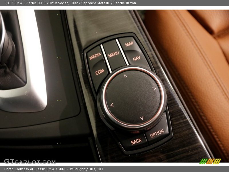 Black Sapphire Metallic / Saddle Brown 2017 BMW 3 Series 330i xDrive Sedan