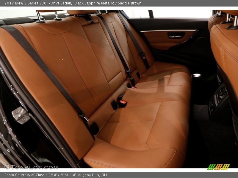 Black Sapphire Metallic / Saddle Brown 2017 BMW 3 Series 330i xDrive Sedan