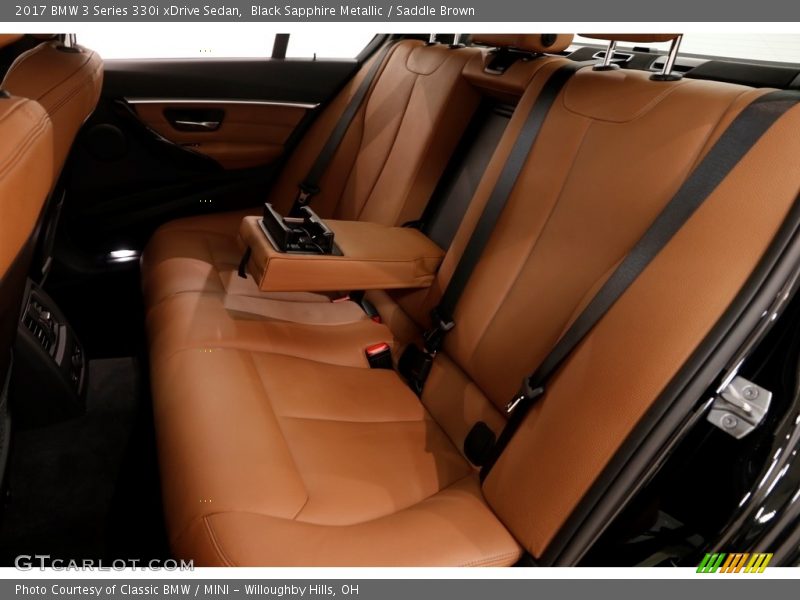 Black Sapphire Metallic / Saddle Brown 2017 BMW 3 Series 330i xDrive Sedan