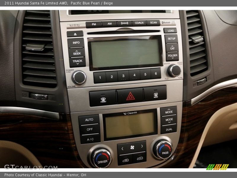 Pacific Blue Pearl / Beige 2011 Hyundai Santa Fe Limited AWD