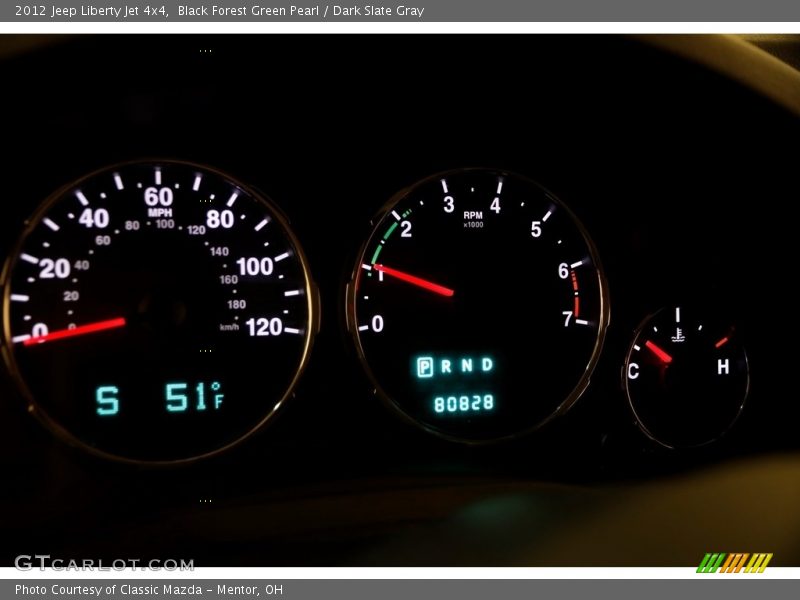 Black Forest Green Pearl / Dark Slate Gray 2012 Jeep Liberty Jet 4x4