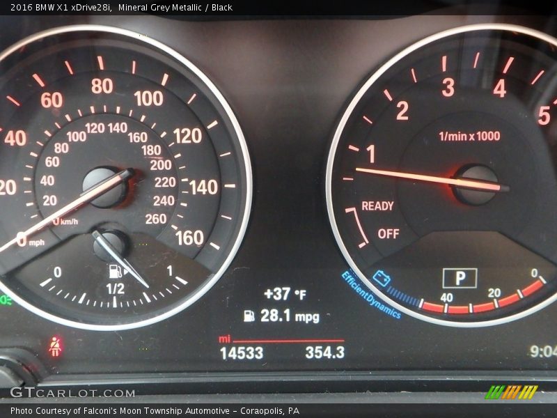 Mineral Grey Metallic / Black 2016 BMW X1 xDrive28i