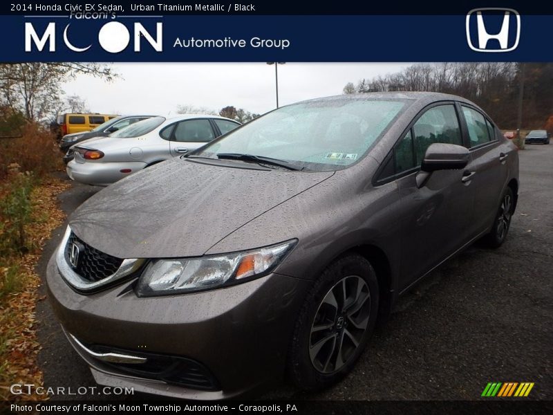 Urban Titanium Metallic / Black 2014 Honda Civic EX Sedan