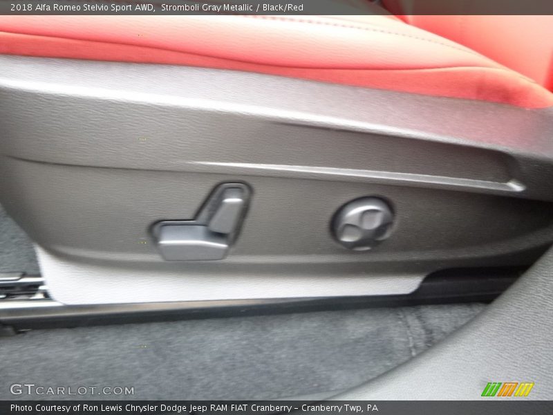 Stromboli Gray Metallic / Black/Red 2018 Alfa Romeo Stelvio Sport AWD