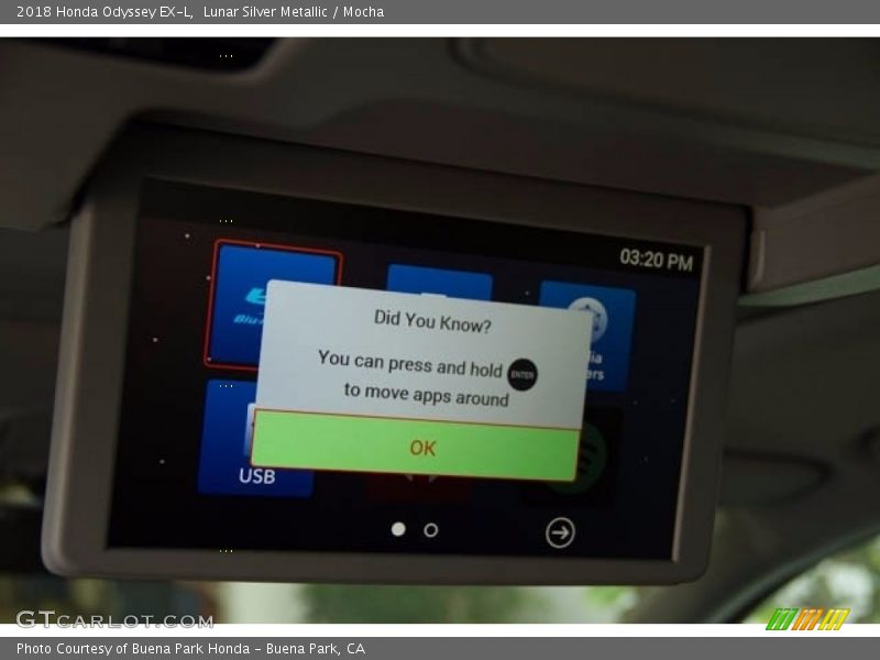 Lunar Silver Metallic / Mocha 2018 Honda Odyssey EX-L