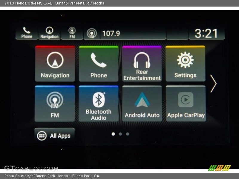 Lunar Silver Metallic / Mocha 2018 Honda Odyssey EX-L