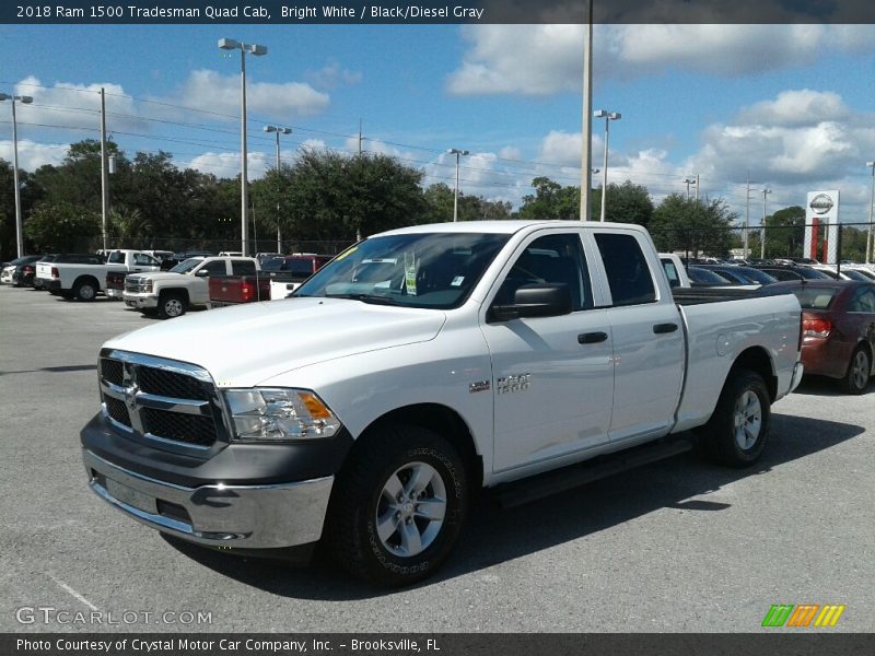 Bright White / Black/Diesel Gray 2018 Ram 1500 Tradesman Quad Cab