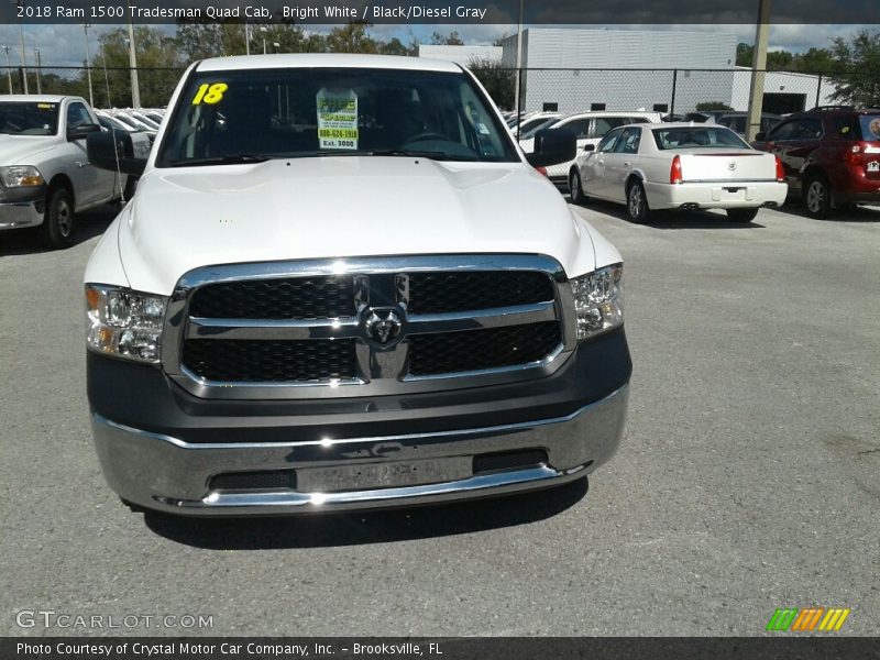 Bright White / Black/Diesel Gray 2018 Ram 1500 Tradesman Quad Cab