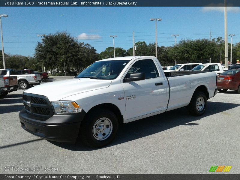 Bright White / Black/Diesel Gray 2018 Ram 1500 Tradesman Regular Cab