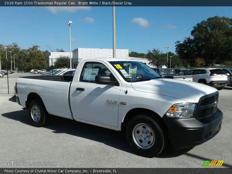 Bright White / Black/Diesel Gray 2018 Ram 1500 Tradesman Regular Cab