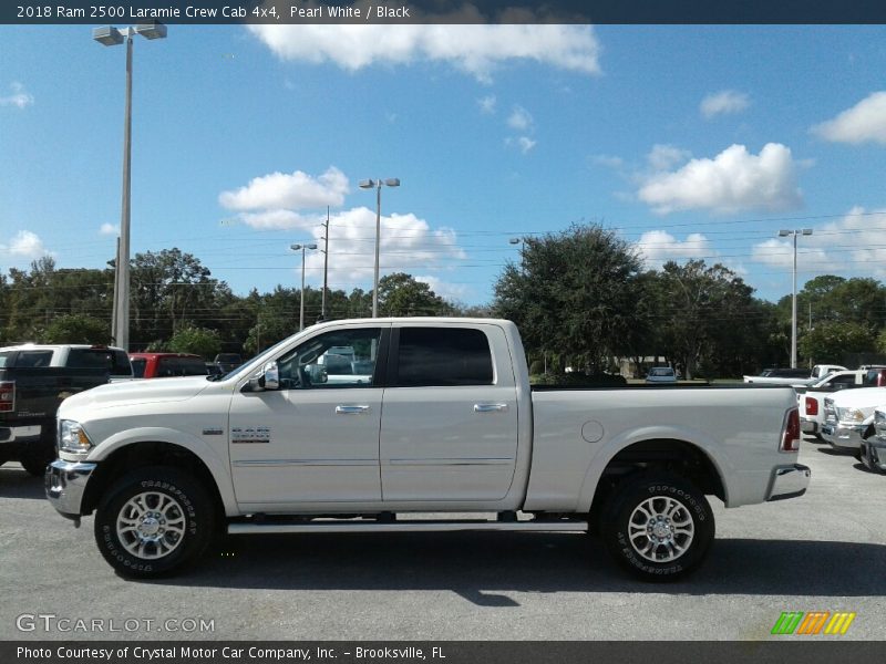 Pearl White / Black 2018 Ram 2500 Laramie Crew Cab 4x4