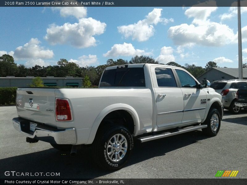 Pearl White / Black 2018 Ram 2500 Laramie Crew Cab 4x4