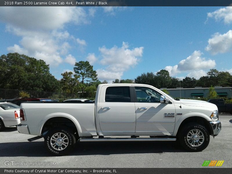 Pearl White / Black 2018 Ram 2500 Laramie Crew Cab 4x4