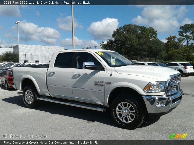 Pearl White / Black 2018 Ram 2500 Laramie Crew Cab 4x4