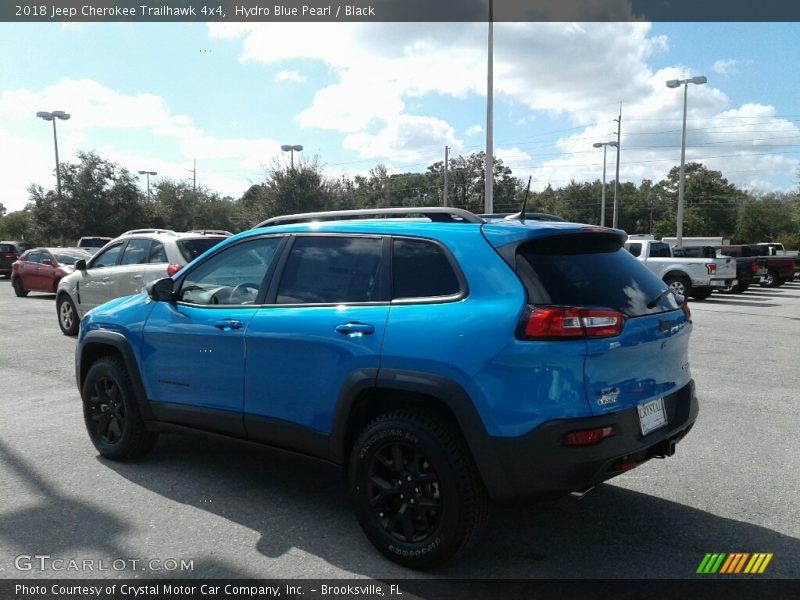 Hydro Blue Pearl / Black 2018 Jeep Cherokee Trailhawk 4x4