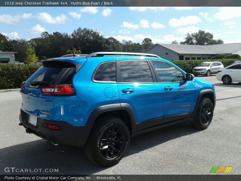 Hydro Blue Pearl / Black 2018 Jeep Cherokee Trailhawk 4x4