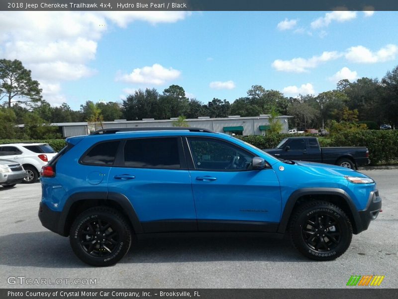 Hydro Blue Pearl / Black 2018 Jeep Cherokee Trailhawk 4x4