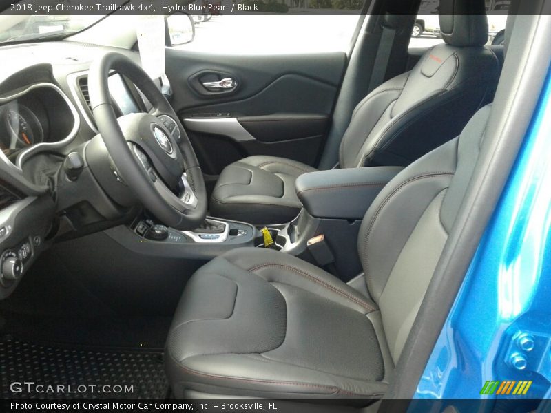 Hydro Blue Pearl / Black 2018 Jeep Cherokee Trailhawk 4x4