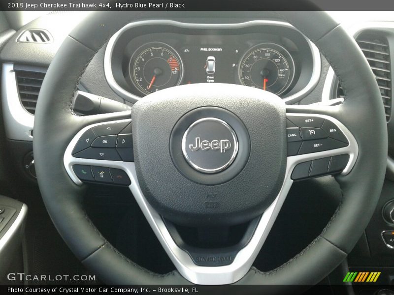 Hydro Blue Pearl / Black 2018 Jeep Cherokee Trailhawk 4x4