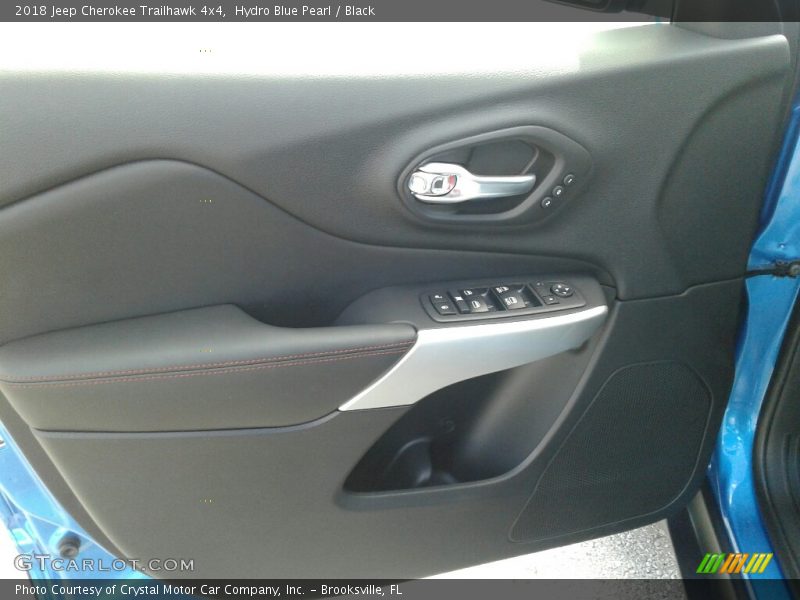 Hydro Blue Pearl / Black 2018 Jeep Cherokee Trailhawk 4x4