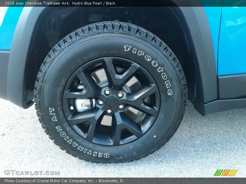 Hydro Blue Pearl / Black 2018 Jeep Cherokee Trailhawk 4x4