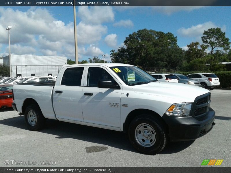 Bright White / Black/Diesel Gray 2018 Ram 1500 Express Crew Cab 4x4