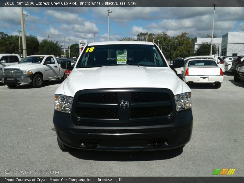 Bright White / Black/Diesel Gray 2018 Ram 1500 Express Crew Cab 4x4
