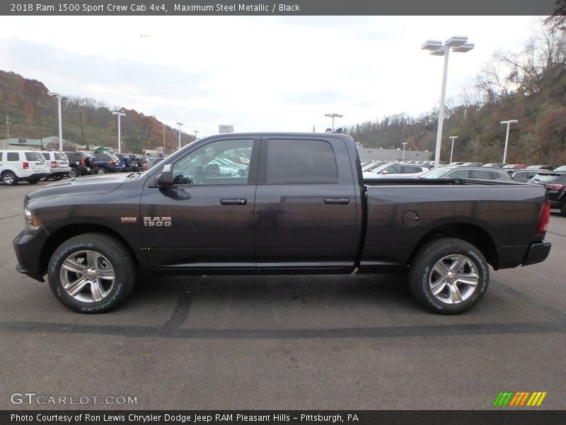 Maximum Steel Metallic / Black 2018 Ram 1500 Sport Crew Cab 4x4